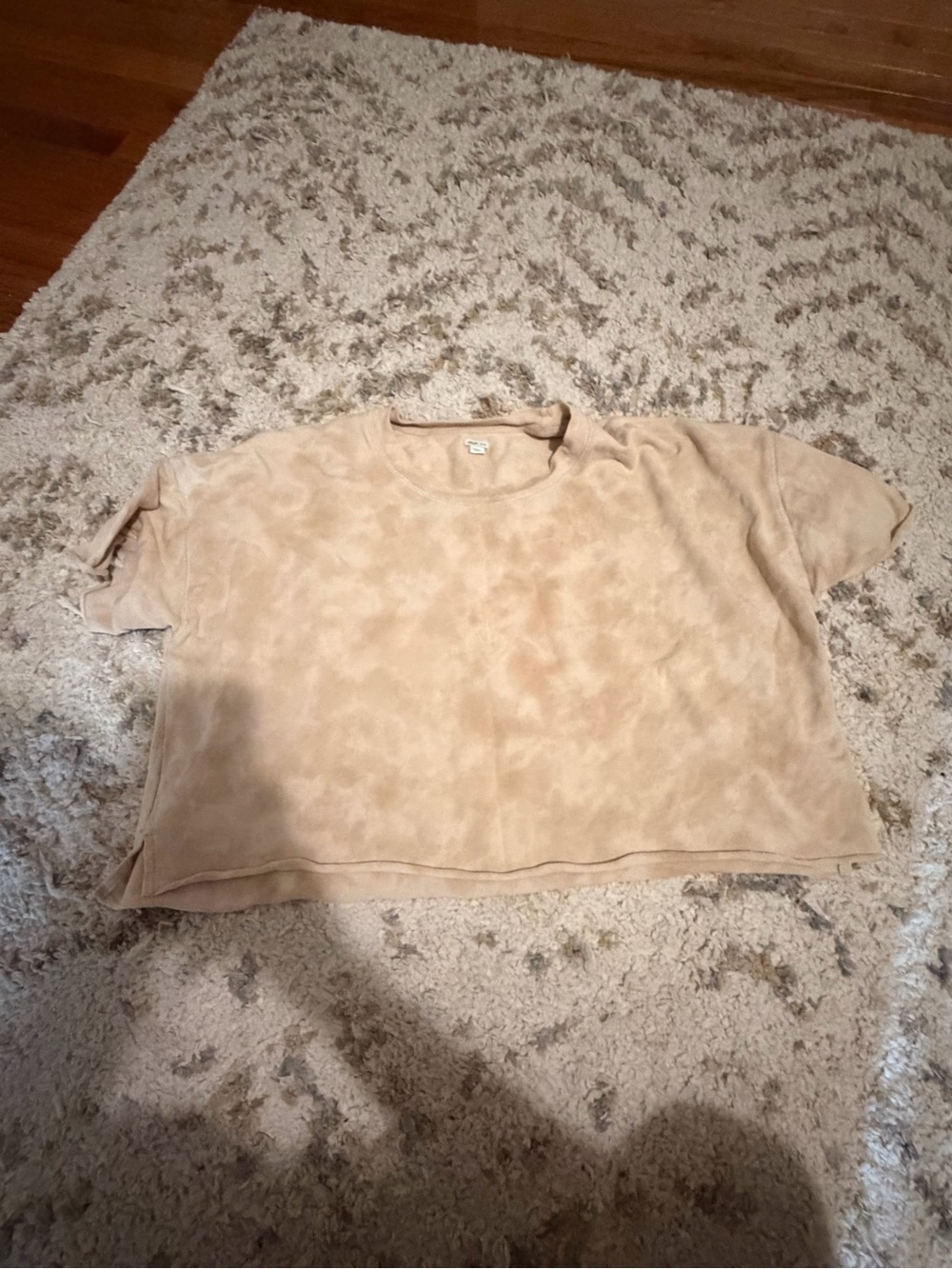aerie Soft Tan Cropped Boxy Tee